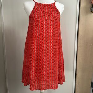 GB Red Geometric Mini Dress